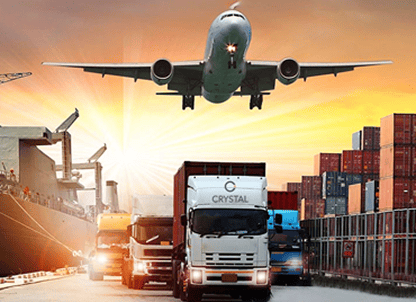 Forklift loading containers