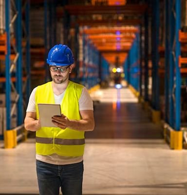 Forklift loading containers
